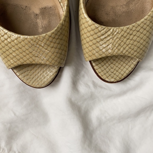 Cole Haan Open Toe Snake Skin Wedge - Picture 4 of 4